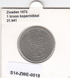 S14-ZWE-0018 Sweden 1 krona 1972  FI/VF KM-826a