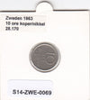 S14-ZWE-0069 Sweden 10 Ore 1963  VF KM-835