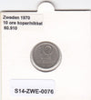 S14-ZWE-0076 Sweden 10 Ore 1970  XF KM-835