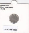S14-ZWE-0077 Sweden 10 Ore 1971  XF KM-835