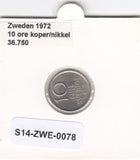 S14-ZWE-0078 Sweden 10 Ore 1972  XF KM-835
