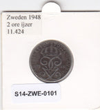 S14-ZWE-0101 Sweden 2 Ore 1948  VF KM-811