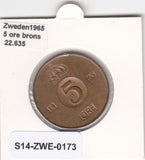 S14-ZWE-0173 Sweden 5 Ore 1965  XF KM-822