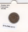 S14-ZWE-0177 Sweden 5 Ore 1972  VF KM-845