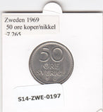 S14-ZWE-0197 Sweden 50 Ore 1969  VF KM-837