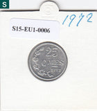 S15-EU1-0006-M01 Luxemburg 25 centimes 1972   CQ KM45a