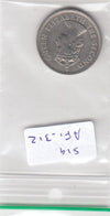 S19-AF1-0312 Mauritius 1/2 Rupee 1975  KM37 AU
