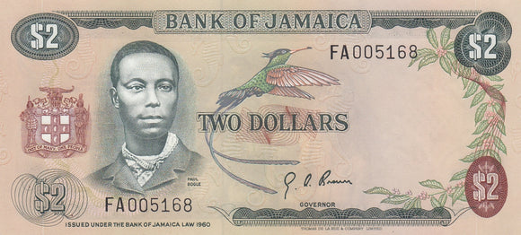 S19-BAN-0070 Jamaica 1 Dollars 1973     UNC FAO
