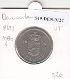S19-DEN-0127 Denemarken 1 krone 1980  KM# 862 VF