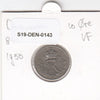 S19-DEN-0143 Denmark 10 ore 1950  KM# 841 VF