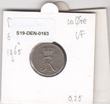 S19-DEN-0163 Denmark 10 ore 1965  KM# 849 VF/XF