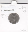 S19-DEN-0178 Denmark 10 ore 1972  KM# 849 VF/XF