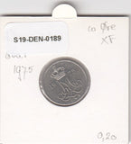 S19-DEN-0189 Denmark 10 ore 1975  KM# 860 VF/XF