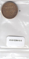 S19-NED-0131 Netherlands 5 Gulden VF 1989 KM210