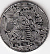 S19-PEN-0168 Token Bitcoin Coloured Silver      Crypto Currency