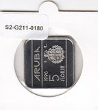 S2-G11-0180 Aruba 5 Florins FDC 1996 KM12