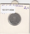 S2-G11-0244 Antilles 25 Cents VF 1970 KM11