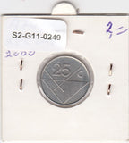 S2-G11-0249 Aruba 25 Cents UNC 2000 KM35
