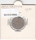 S2-G12-0002 Denmark 10 Ore VF 1951 KM841