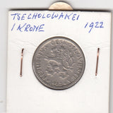 S2-G12-0029 Czechoslovakia 1 Koruna VF 1922 KM4