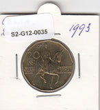 S2-G12-0035 Czech Republic 20 Korun XF 1993 KM5