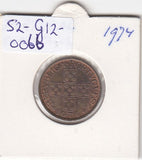 S2-G12-0066 Portugal 50 Centavos XF+ 1974 KM596