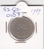 S2-G12-0107 Portugal 20 Escudos VF 1989 KM634