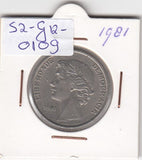 S2-G12-0109 Portugal 25 Escudos VF 1981 KM607a