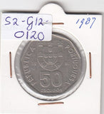 S2-G12-0120 Portugal 50 Escudos VF 1987 KM636