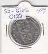 S2-G12-0122 Portugal 50 Escudos XF 1989 KM636