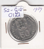 S2-G12-0122 Portugal 50 Escudos XF 1989 KM636