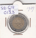 S2-G12-0123 Portugal 100 Escudos XF 1989 KM645