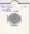 S2-G12-0129 Germany-DDR 1 Pfennig VF 1963 KM8