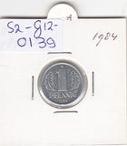 S2-G12-0139 Germany-DDR 1 Pfennig VF/XF 1984 KM8