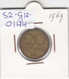 S2-G12-0144 Germany-DDR 20 Pfennig FI/VF 1969 KM11