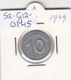 S2-G12-0145 Germany-DDR 10 Pfennig VF 1949 KM3