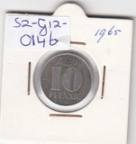 S2-G12-0146 Germany-DDR 10 Pfennig VF 1965 KM10
