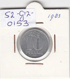S2-G12-0153 Germany-DDR 10 Pfennig VF 1983 KM10