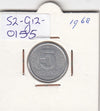 S2-G12-0155 Germany-DDR 5 Pfennig VF 1968 KM9