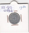 S2-G12-0156 Germany-DDR 5 Pfennig VF 1980 KM9