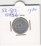 S2-G12-0156 Germany-DDR 5 Pfennig VF 1980 KM9