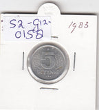 S2-G12-0158 Germany-DDR 5 Pfennig XF 1983 KM9