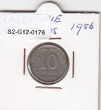 S2-G12-0176 Argentina 10 Centavos VF 1956 KM51