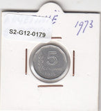 S2-G12-0179 Argentina 5 Centavos VF 1973 KM65