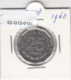 S2-G12-0181 Argentina 25 Pesos XF 1968 KM63