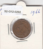 S2-G12-0292 Australia 2 Cents VF 1966 KM63