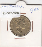 S2-G12-0358 Australia 1 Dollar VF 1986 KM87   Year of Peace