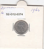 S2-G12-0374 Sweden 10 Ore VF+ 1964 KM835