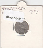 S2-G12-0406 Norway 25 Ore VF 1969 KM407