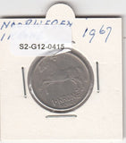 S2-G12-0415 Norway 1 Krone VF 1967 KM409